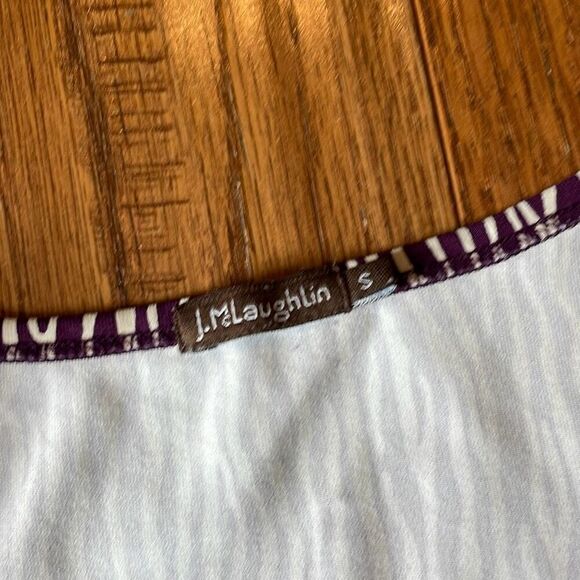 J.McLaughlin signature tee zebra purple print small - Picture 5 of 8